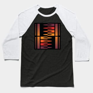 “Dimensional Split (2)” - V.4 Orange/Purple - (Geometric Art) (Dimensions) - Doc Labs Baseball T-Shirt